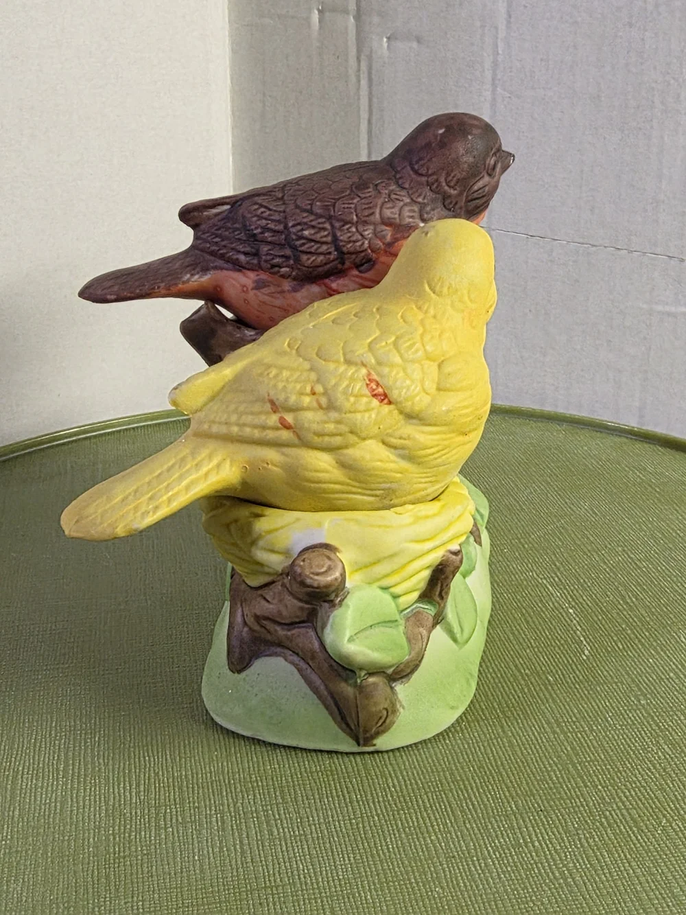Vintage Birds Salt and Pepper Shakers with Nest Stand